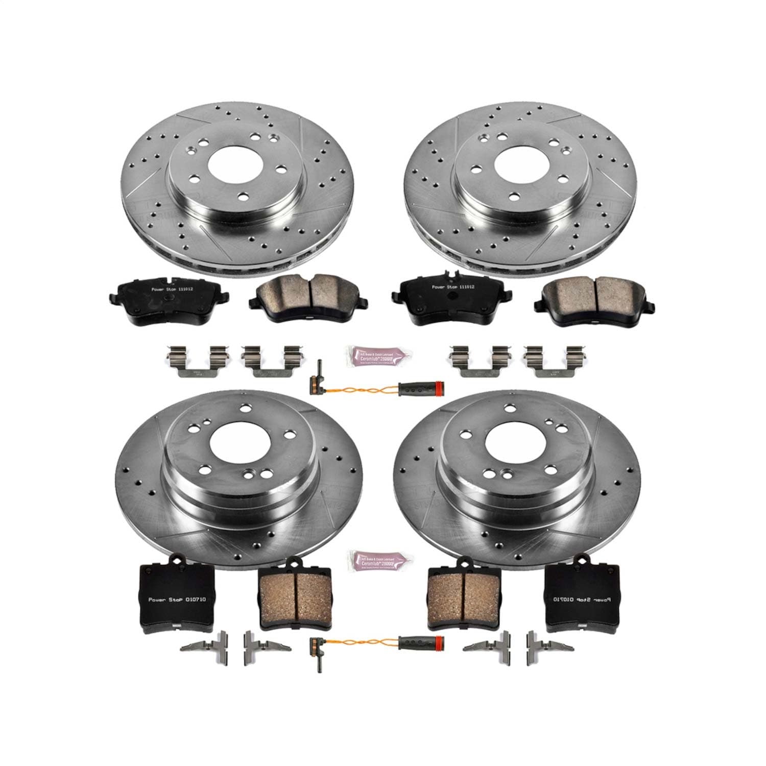 Power Stop - K2812 - Front and Rear - Disc Brake Pad and Rotor Kit image 1