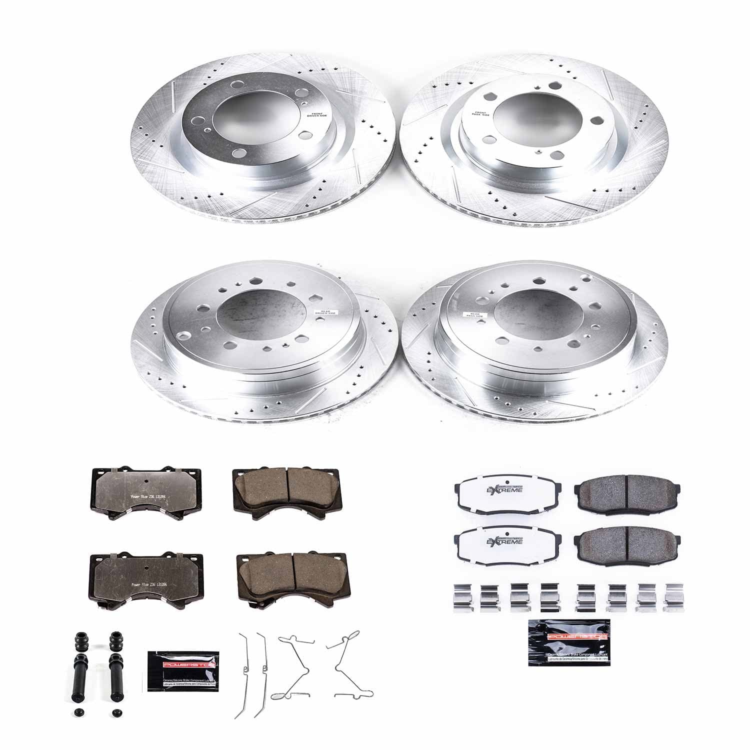 Power Stop - K2813-36 - Front and Rear - Disc Brake Pad and Rotor Kit image 1