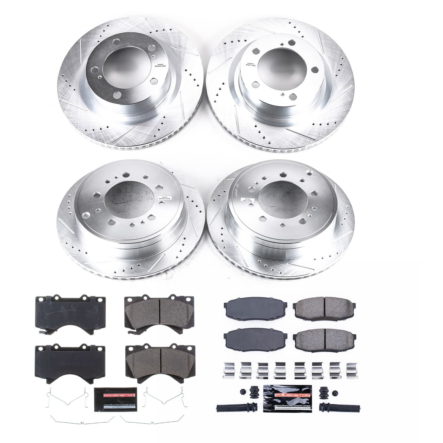 Power Stop - K2813 - Front and Rear - Disc Brake Pad and Rotor Kit image 1