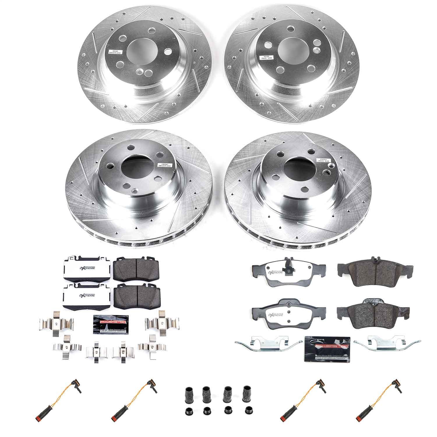 Power Stop - K2817-26 - Front and Rear - Disc Brake Pad and Rotor Kit image 1