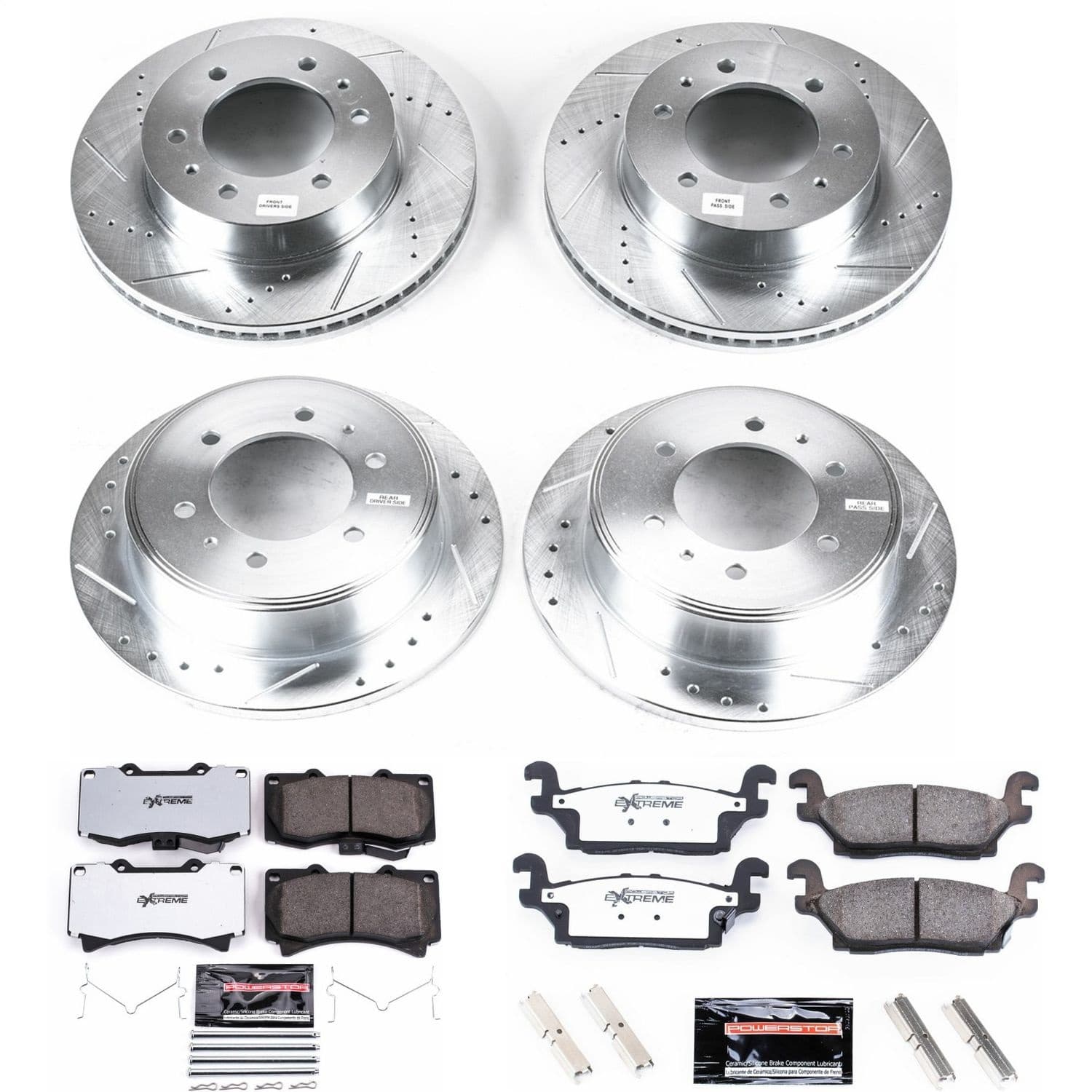 Power Stop - K2820-36 - Front and Rear - Disc Brake Pad and Rotor Kit image 1