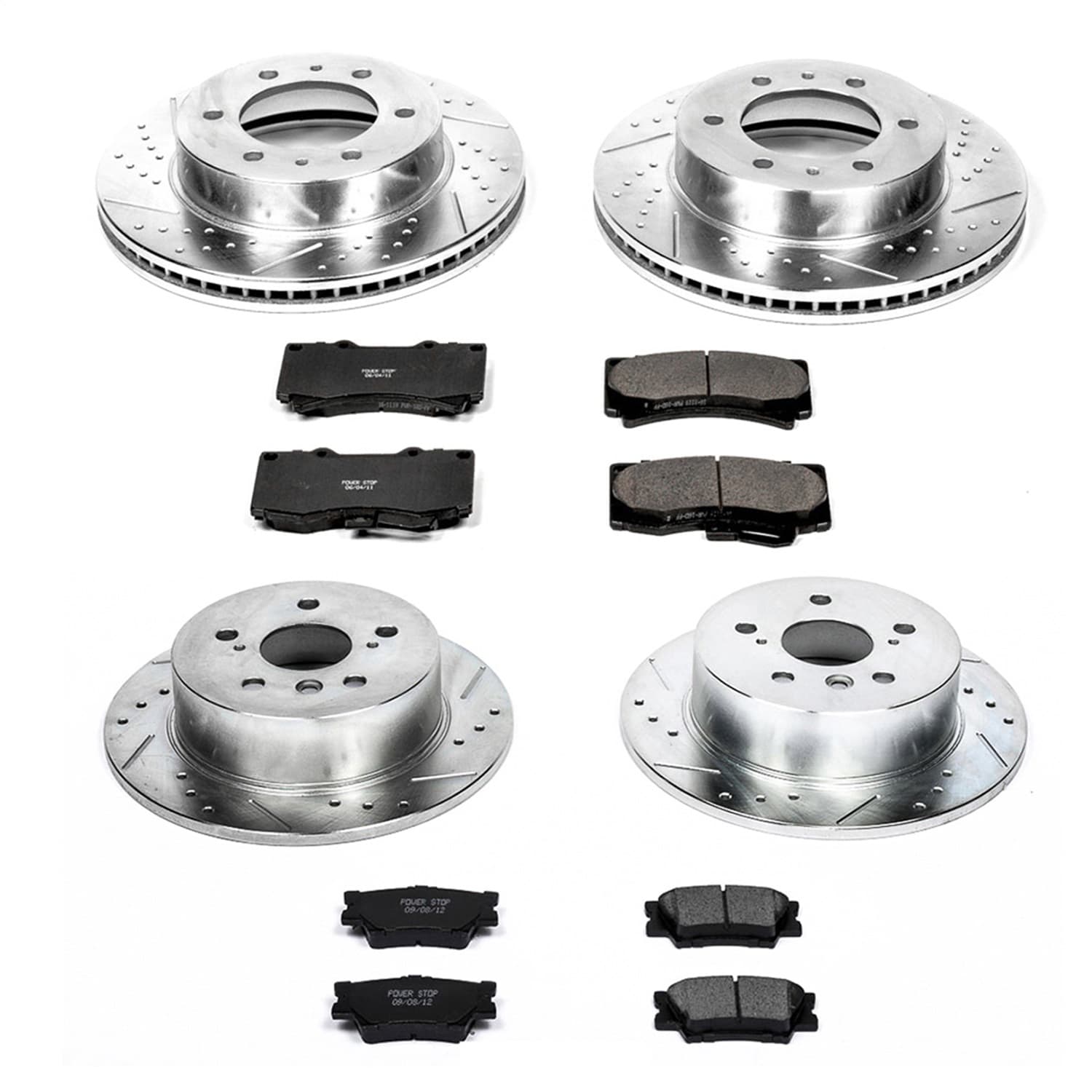 Power Stop - K2820 - Front and Rear - Disc Brake Pad and Rotor Kit image 1