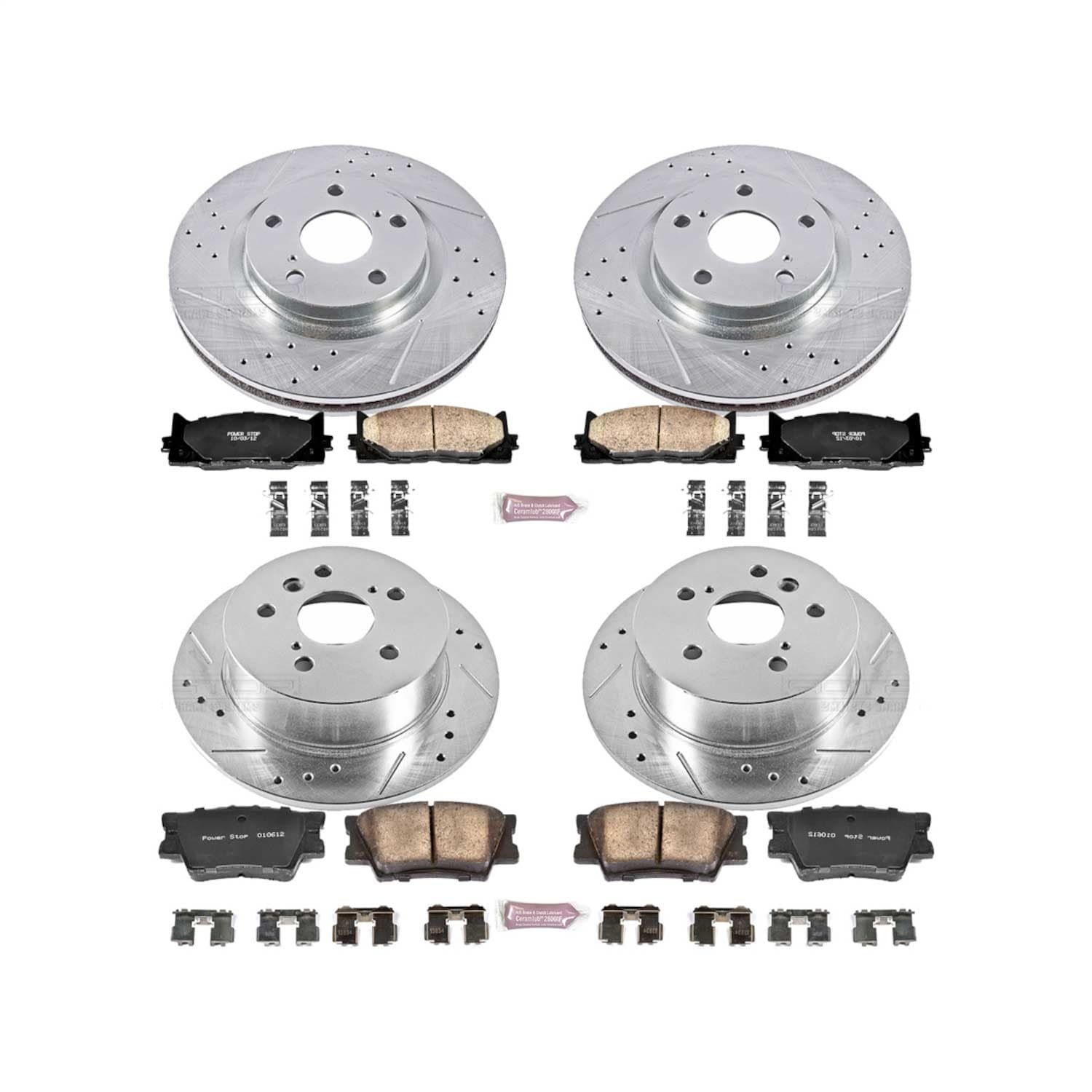 Power Stop - K2822 - Front and Rear - Disc Brake Pad and Rotor Kit image 1