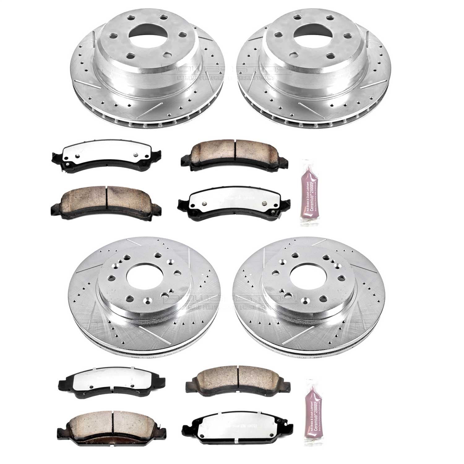 Power Stop - K2826-36 - Front and Rear - Disc Brake Pad and Rotor Kit image 1