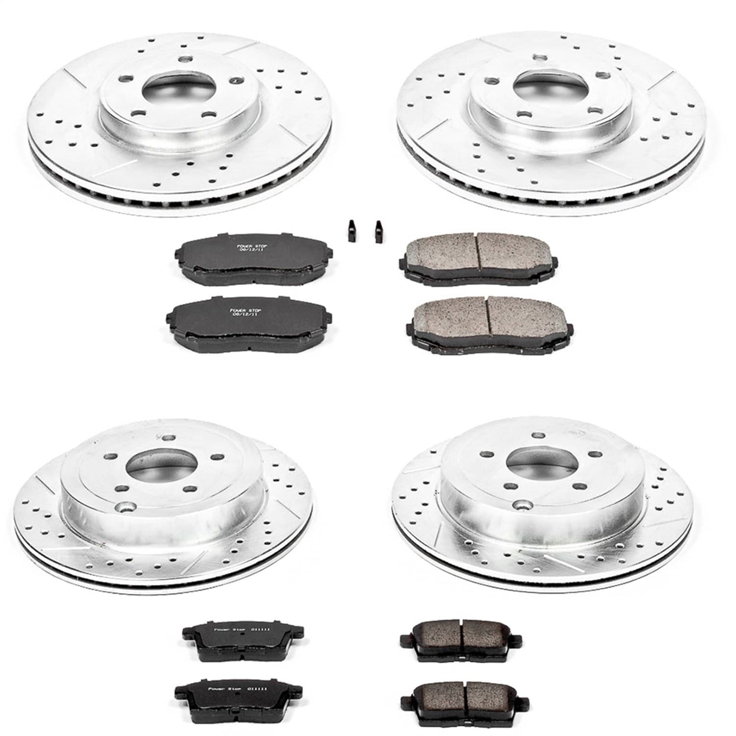 Power Stop - K2830 - Front and Rear - Disc Brake Pad and Rotor Kit image 1