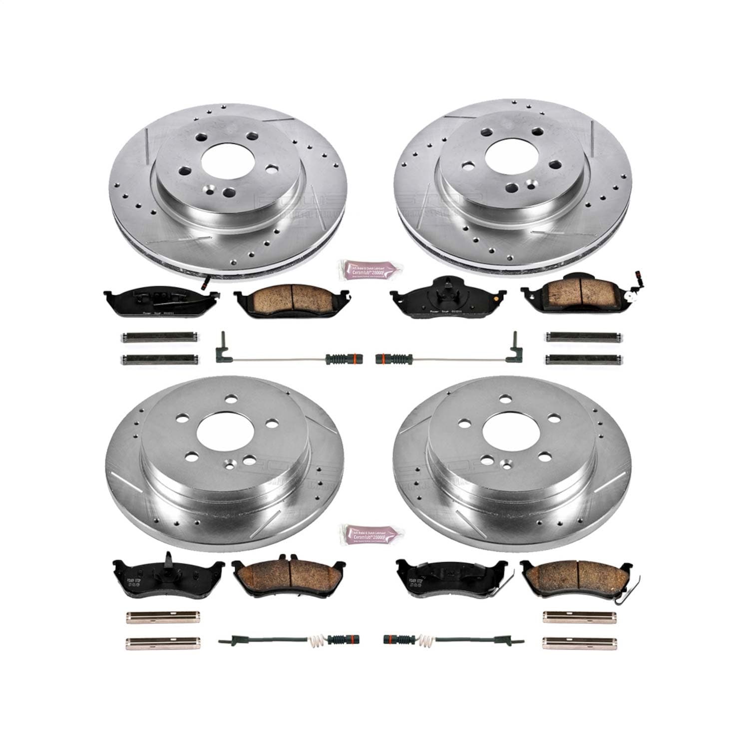 Power Stop - K2833 - Front and Rear - Disc Brake Pad and Rotor Kit image 1