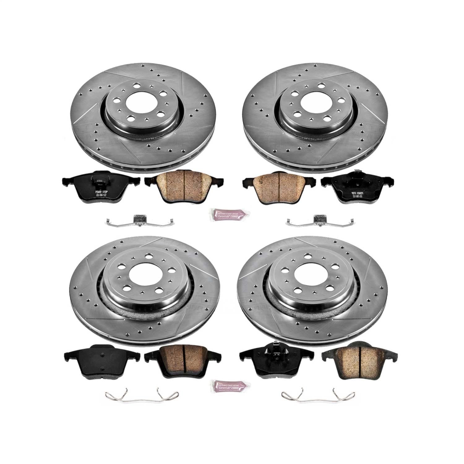 Power Stop - K2835 - Front and Rear - Disc Brake Pad and Rotor Kit image 1