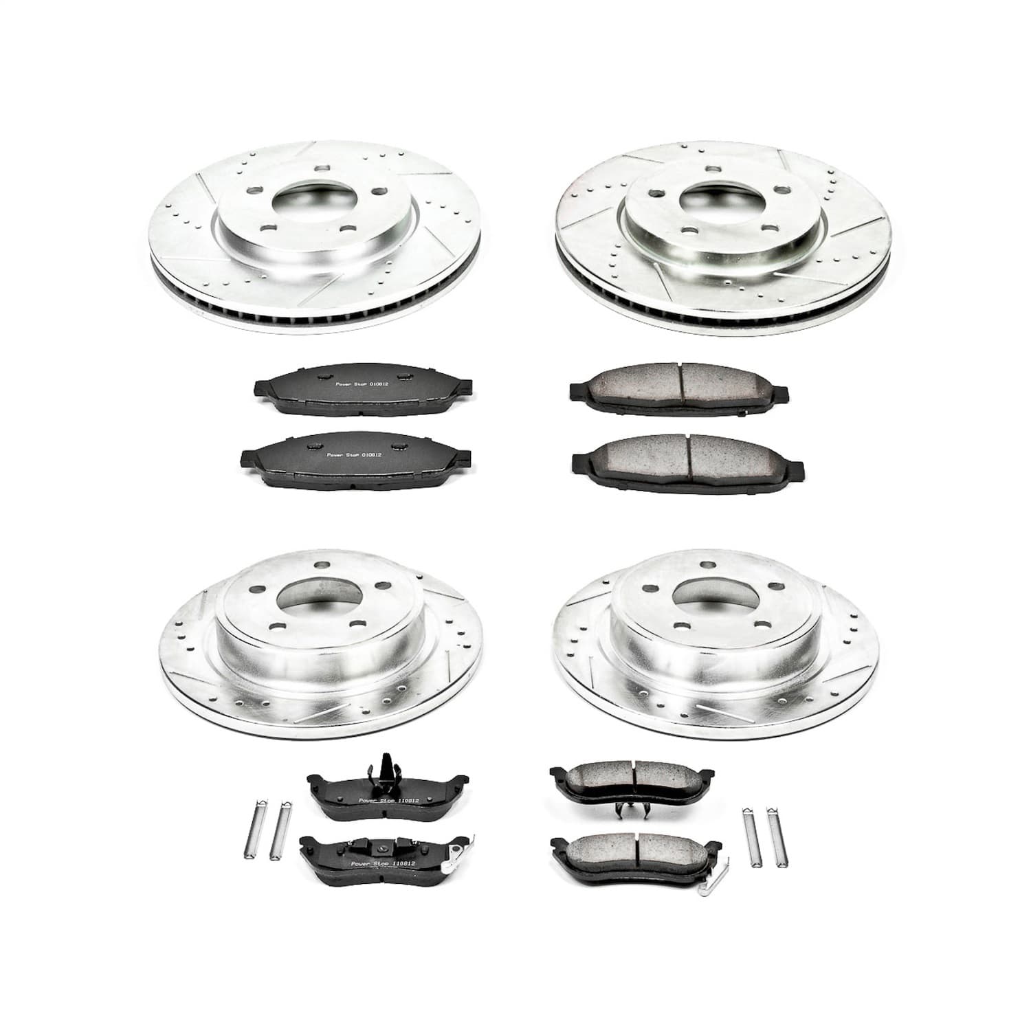 Power Stop - K2838 - Front and Rear - Disc Brake Pad and Rotor Kit image 1