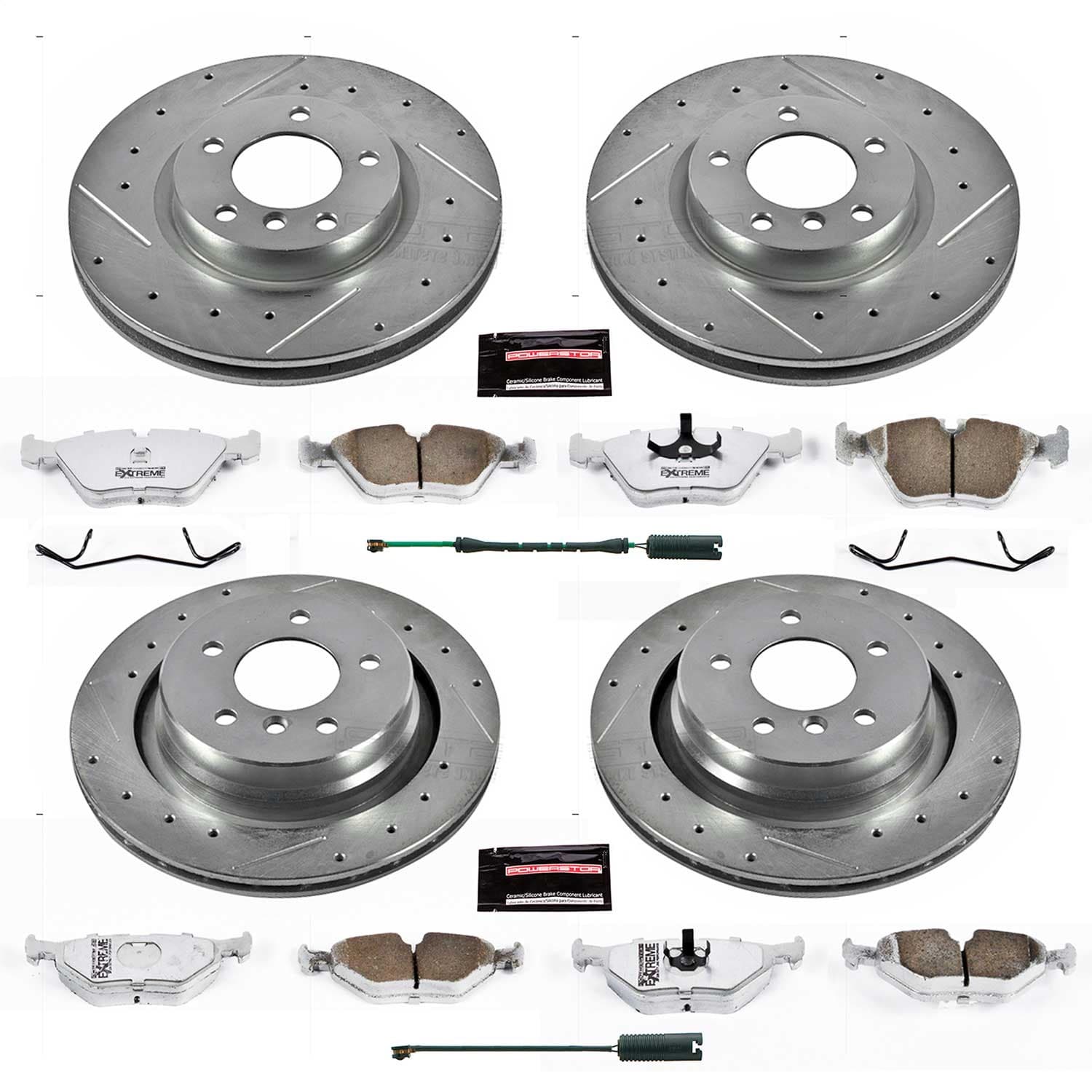 Power Stop - K2841-26 - Front and Rear - Disc Brake Pad and Rotor Kit image 1