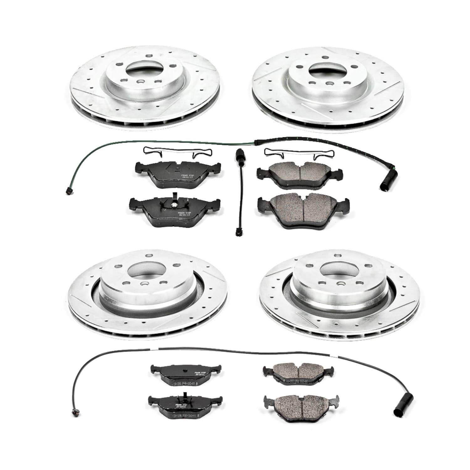 Power Stop - K2841 - Front and Rear - Disc Brake Pad and Rotor Kit image 1