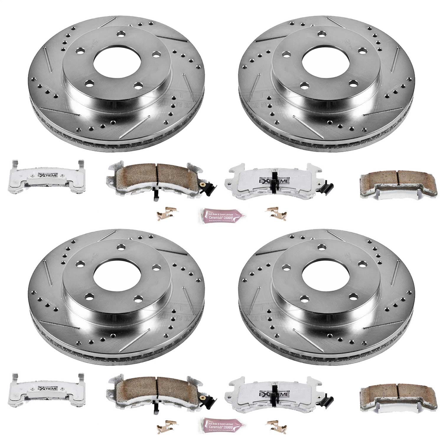 Power Stop - K2847-26 - Front and Rear - Disc Brake Pad and Rotor Kit image 1
