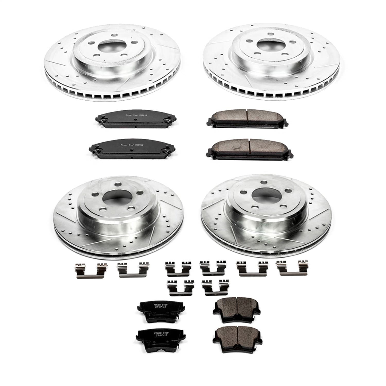 Power Stop - K2853 - Front and Rear - Disc Brake Pad and Rotor Kit image 1
