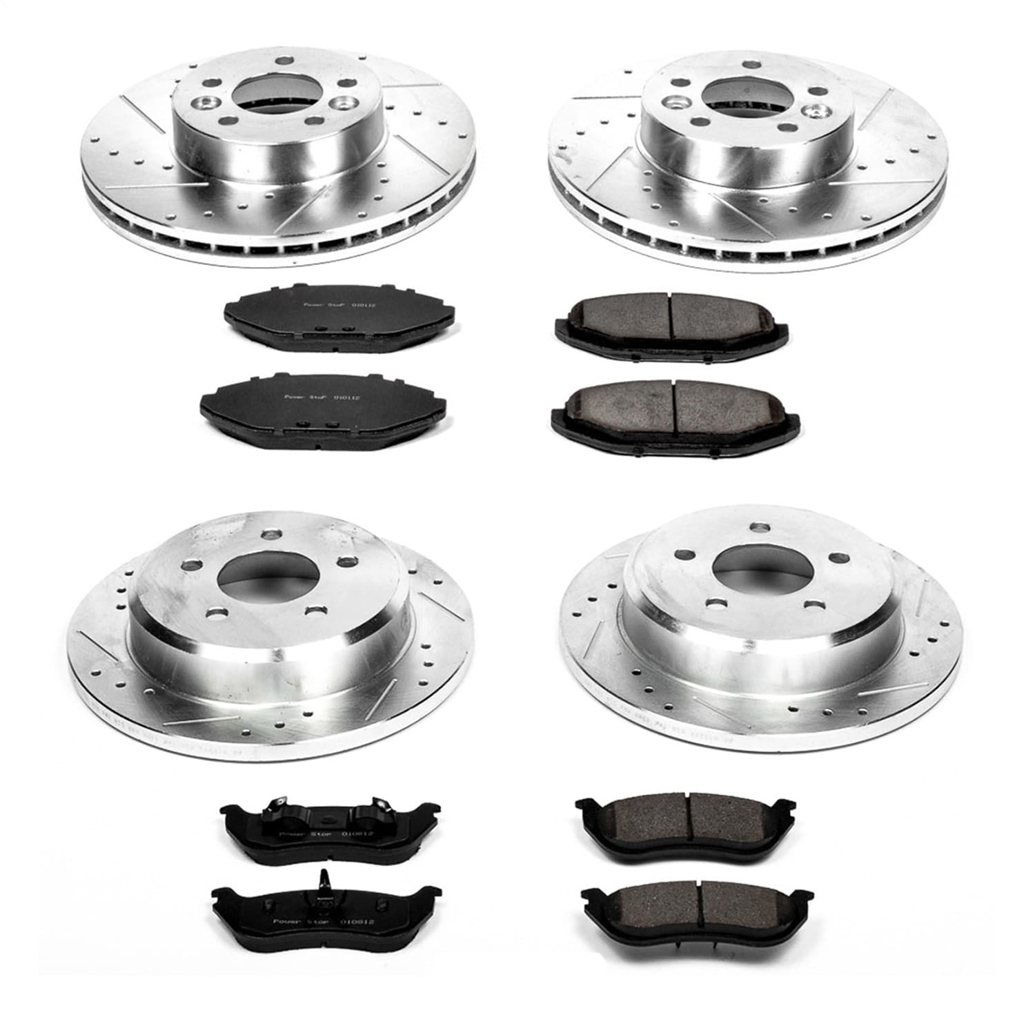 Power Stop - K2861 - Front and Rear - Disc Brake Pad and Rotor Kit image 1