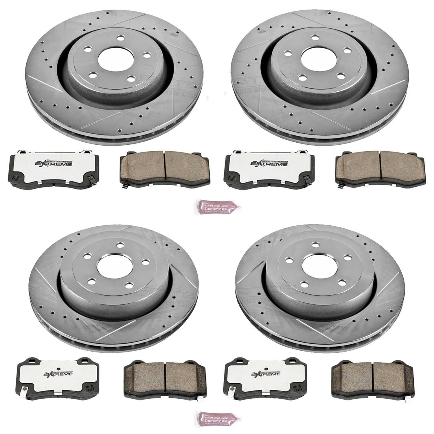 Power Stop - K2876-26 - Front and Rear - Disc Brake Pad and Rotor Kit image 1
