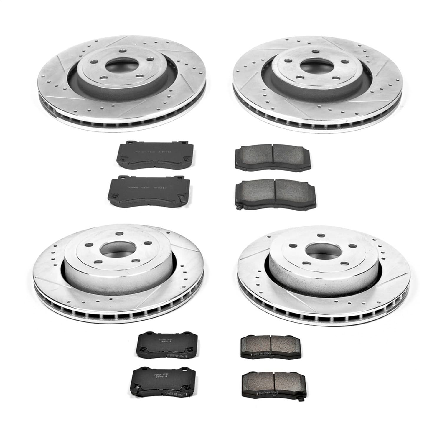 Power Stop - K2876 - Front and Rear - Disc Brake Pad and Rotor Kit image 1