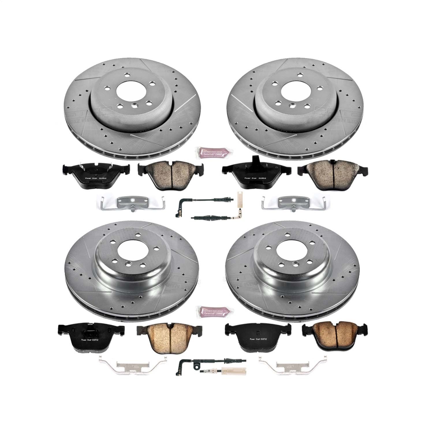 Power Stop - K2877 - Front and Rear - Disc Brake Pad and Rotor Kit image 1