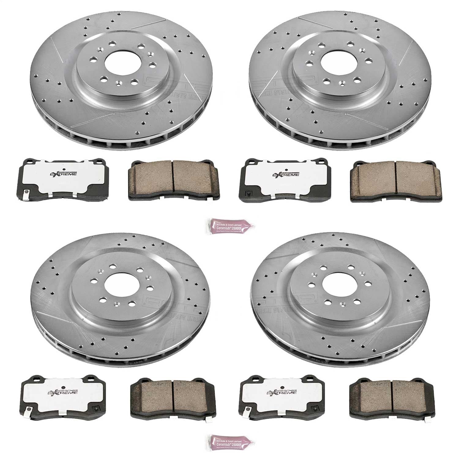 Power Stop - K2881-26 - Front and Rear - Disc Brake Pad and Rotor Kit image 1