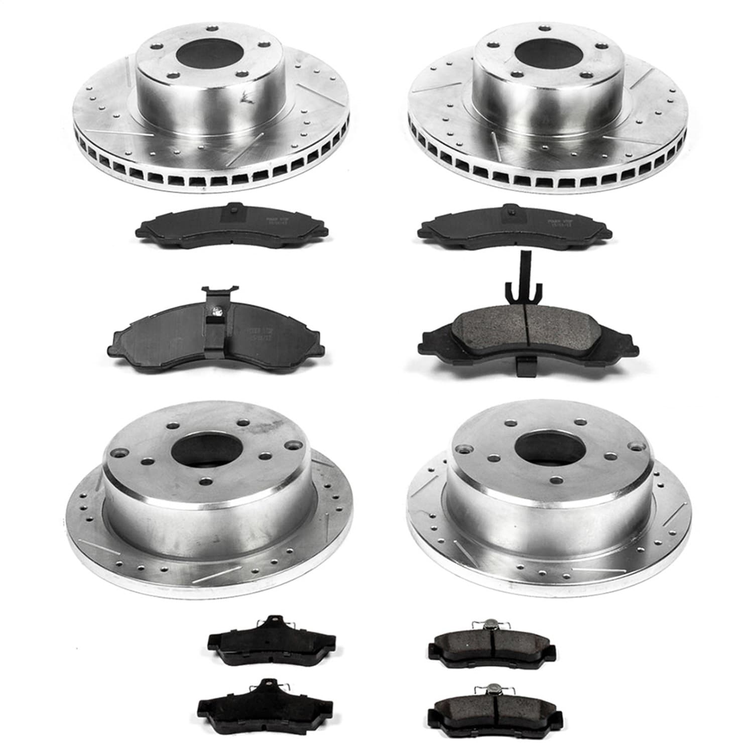 Power Stop - K2889 - Front and Rear - Disc Brake Pad and Rotor Kit image 1