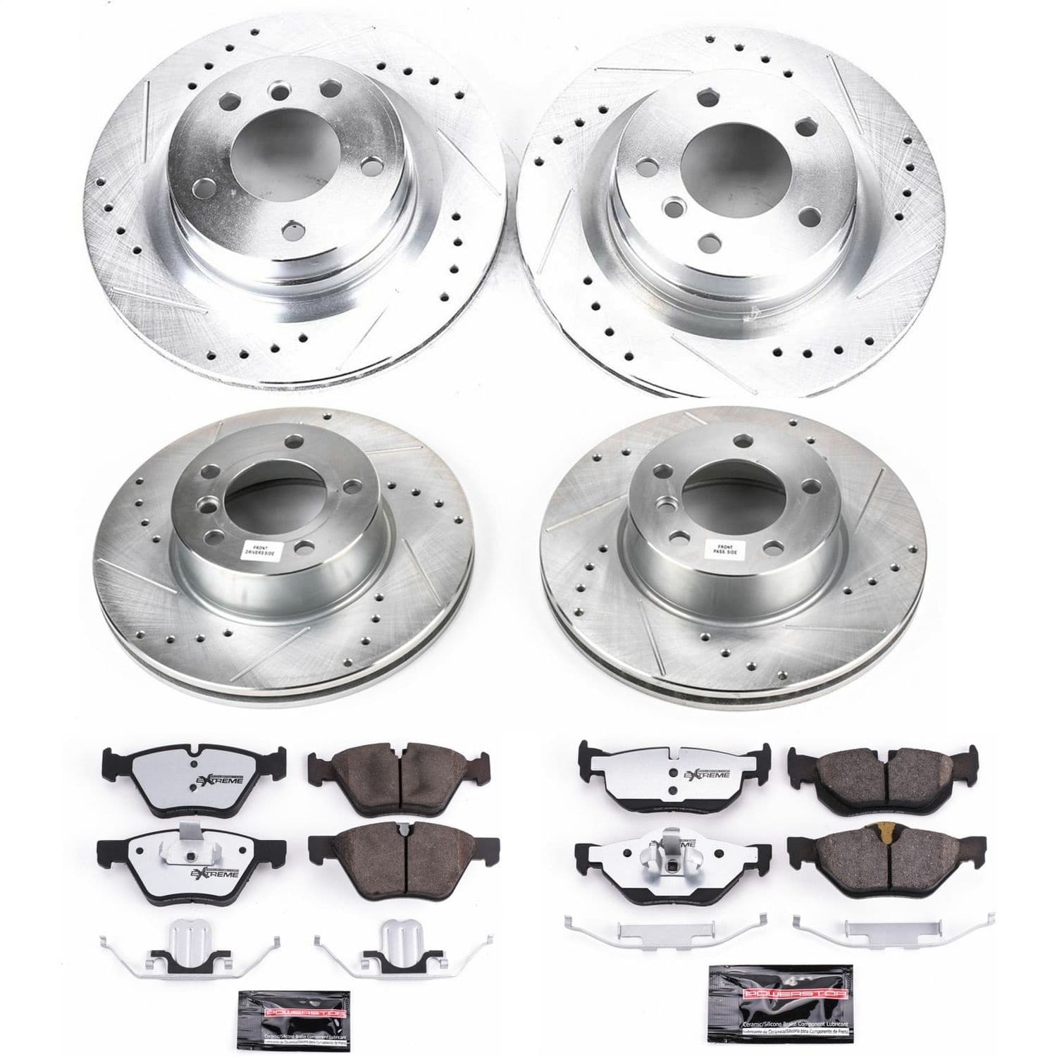 Power Stop - K2890-26 - Front and Rear - Disc Brake Pad and Rotor Kit image 1