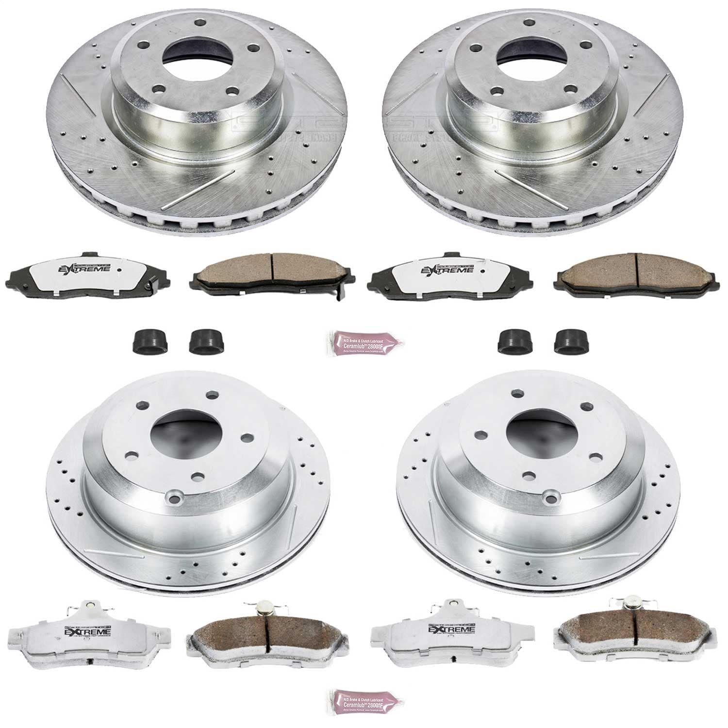 Power Stop - K2893-26 - Front and Rear - Disc Brake Pad and Rotor Kit image 1
