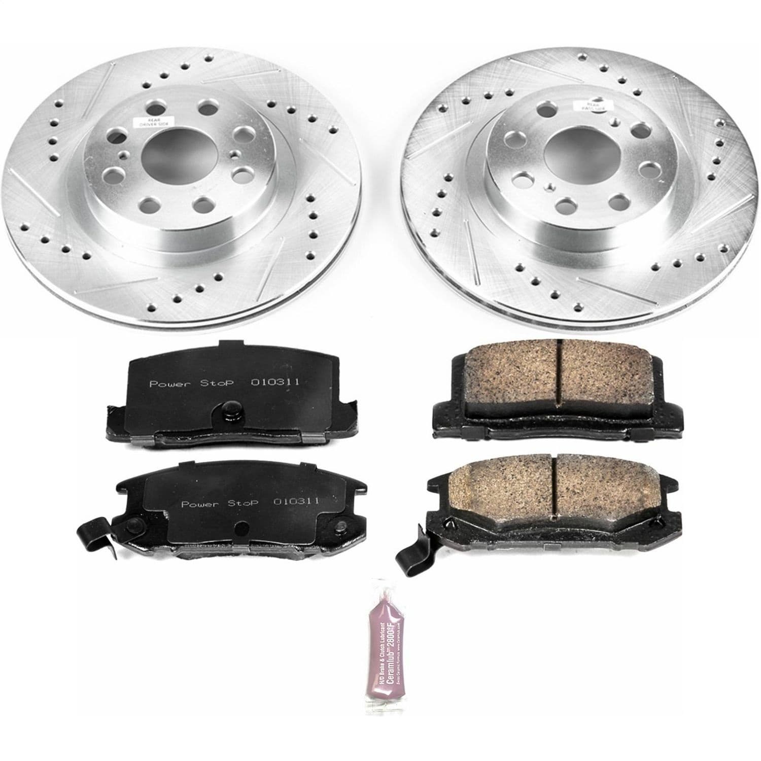Power Stop - K3161 - Rear - Disc Brake Pad and Rotor Kit image 1