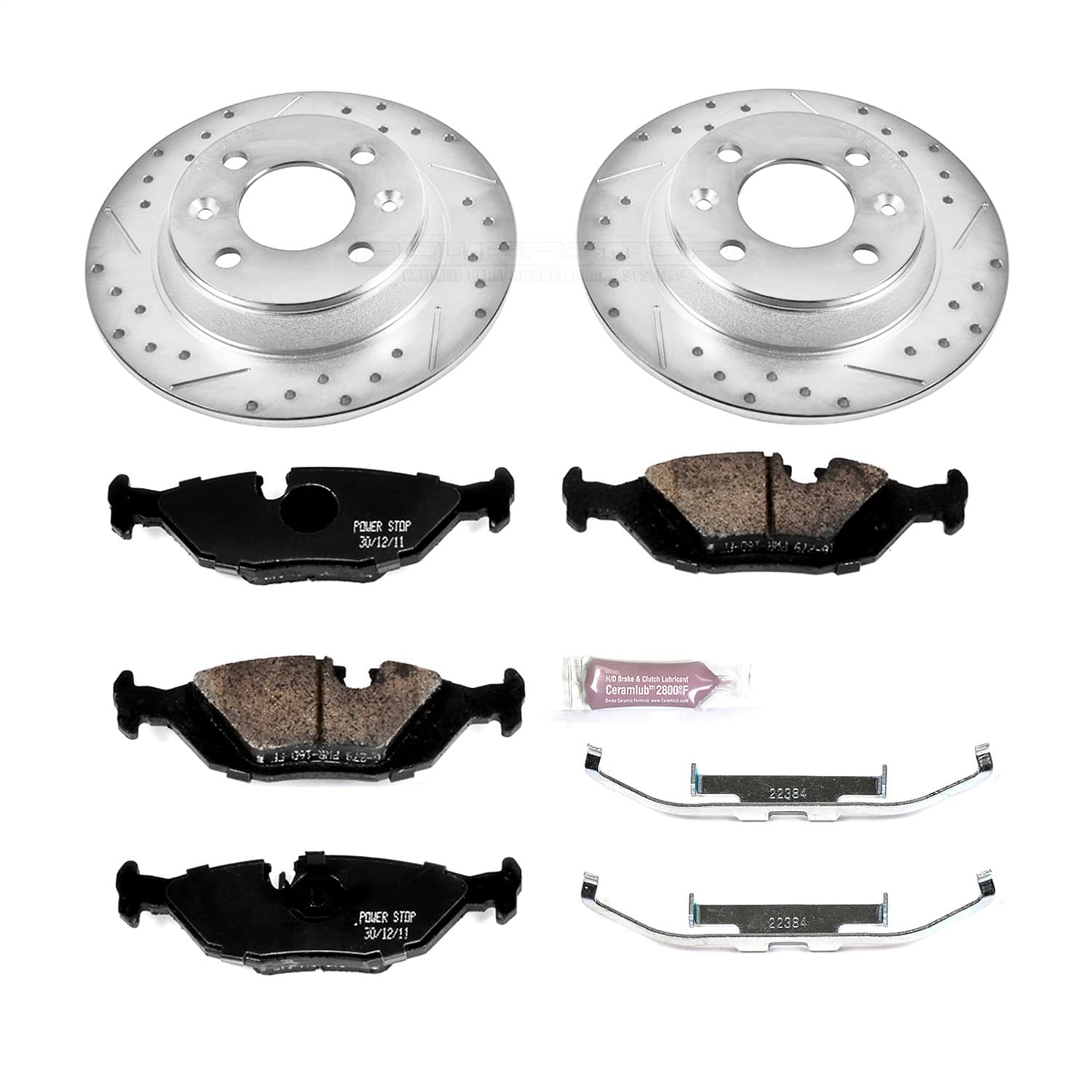 Power Stop - K367 - Rear - Disc Brake Pad and Rotor Kit image 1