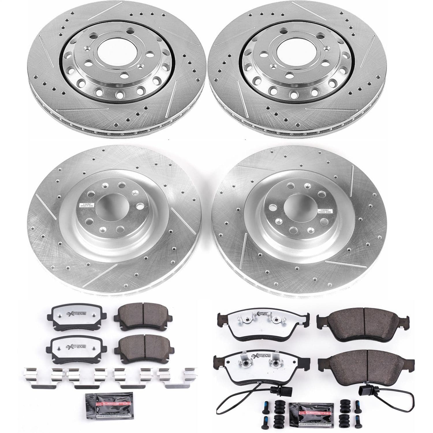 Power Stop - K4008-26 - Front and Rear - Disc Brake Pad and Rotor Kit image 1