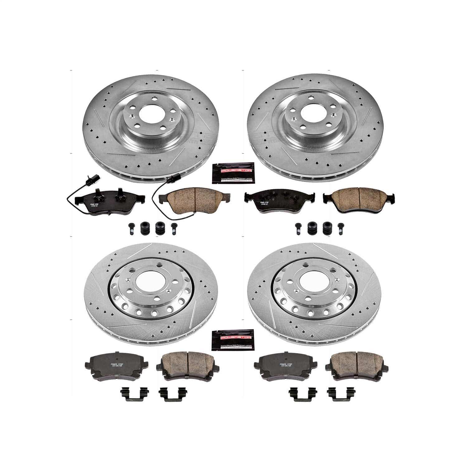 Power Stop - K4008 - Front and Rear - Disc Brake Pad and Rotor Kit image 1