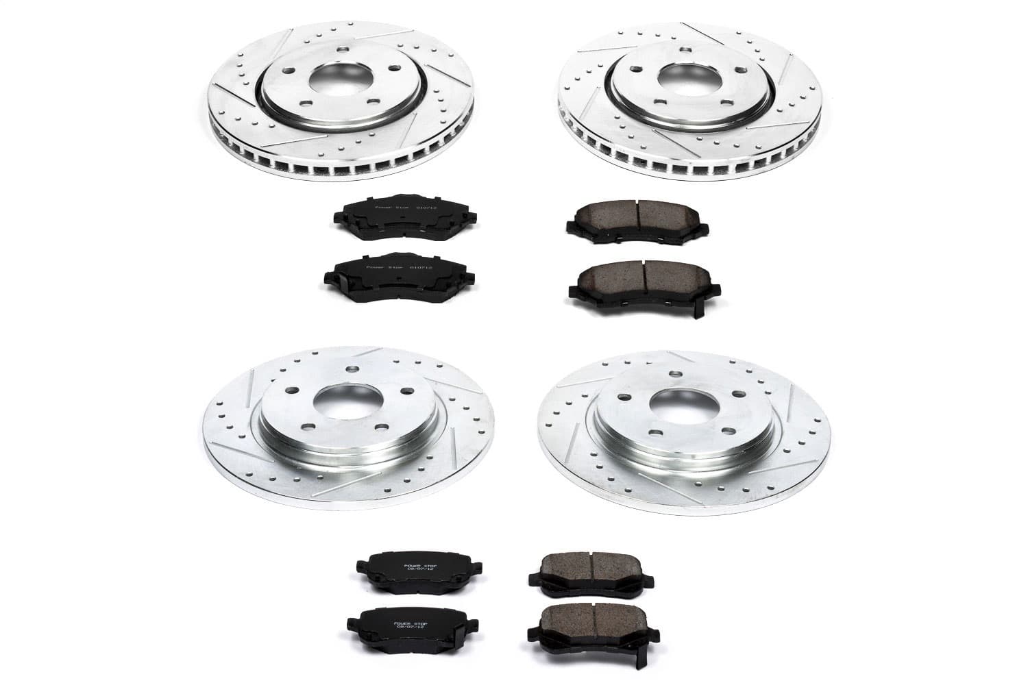 Power Stop - K4015 - Front and Rear - Disc Brake Pad and Rotor Kit image 1