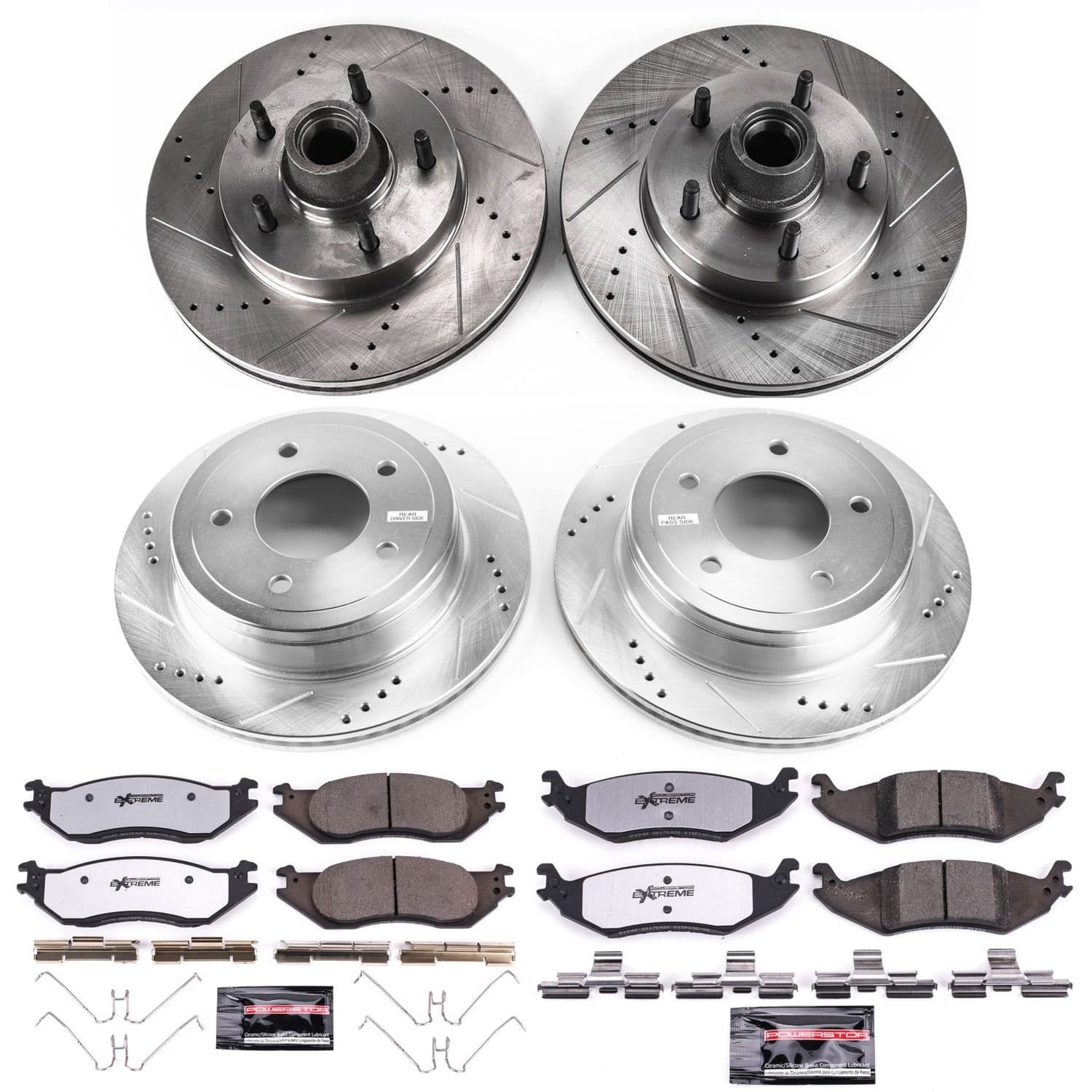Power Stop - K4021-36 - Front and Rear - Disc Brake Pad and Rotor Kit image 1