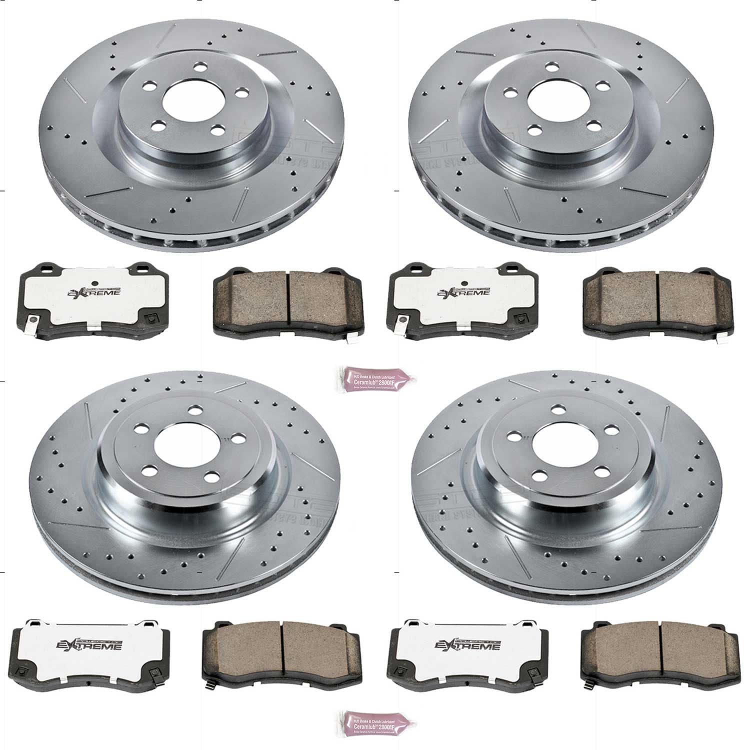 Power Stop - K4023-26 - Front and Rear - Disc Brake Pad and Rotor Kit image 1
