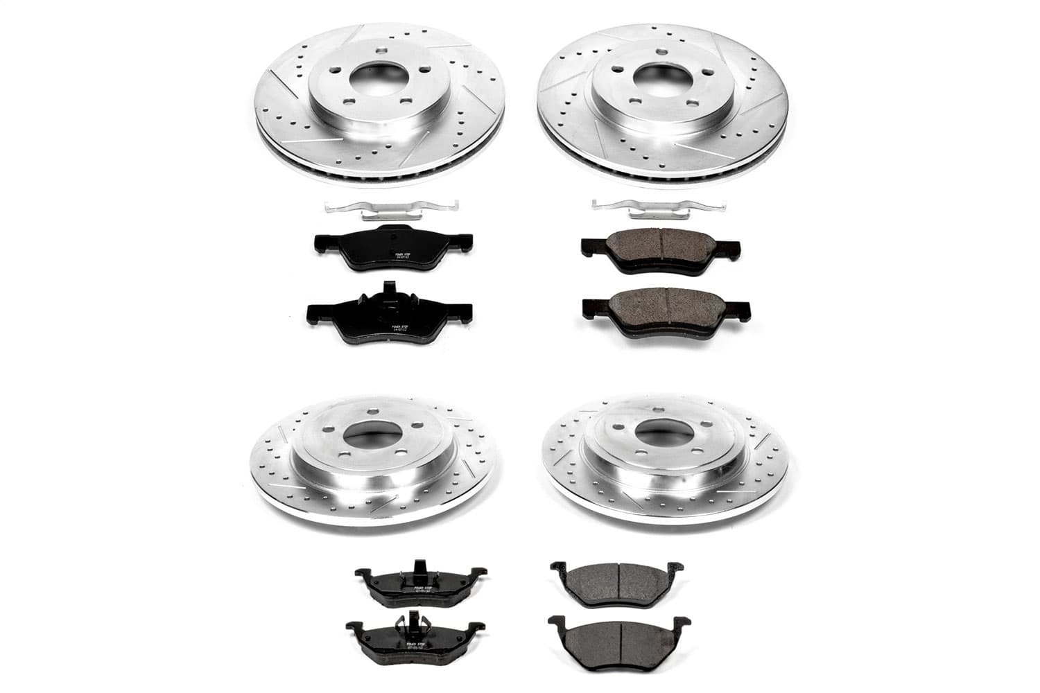Power Stop - K4024 - Front and Rear - Disc Brake Pad and Rotor Kit image 1