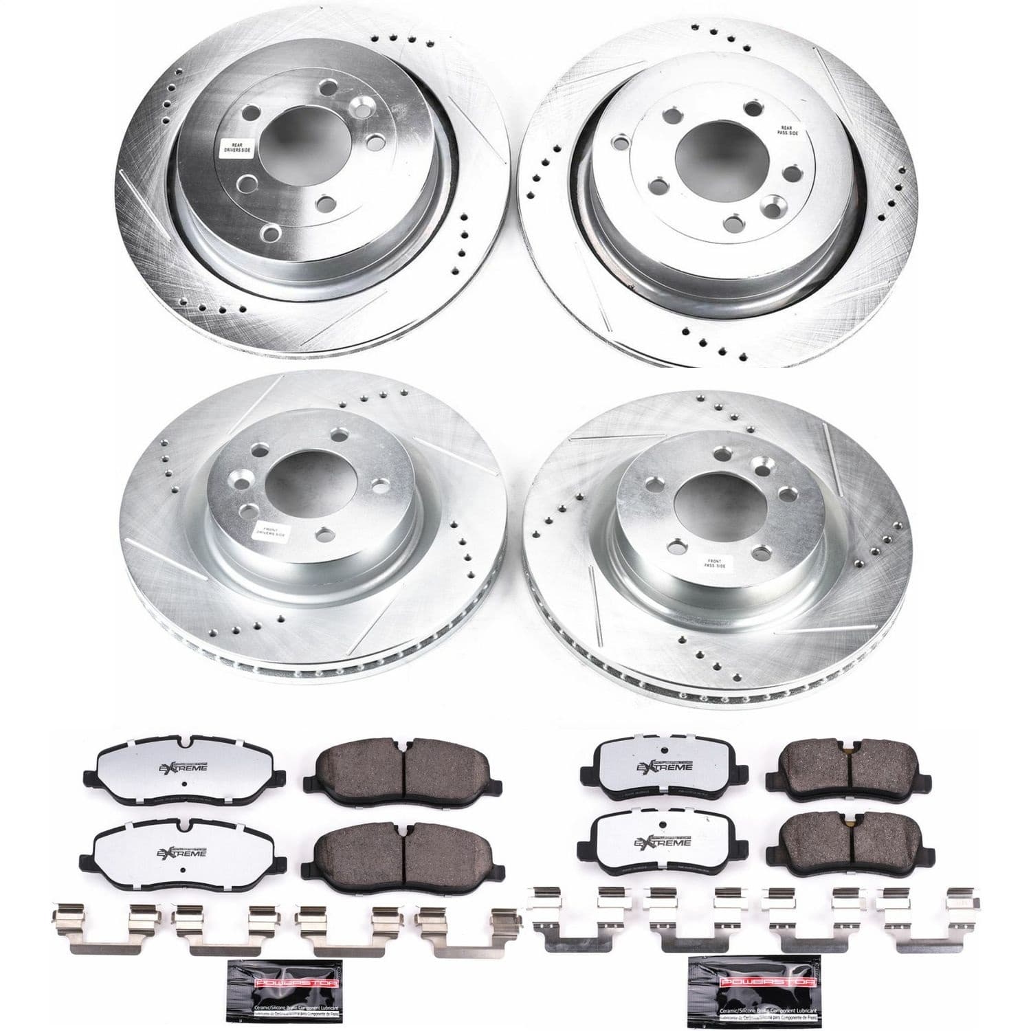 Power Stop - K4059-36 - Front and Rear - Disc Brake Pad and Rotor Kit image 1
