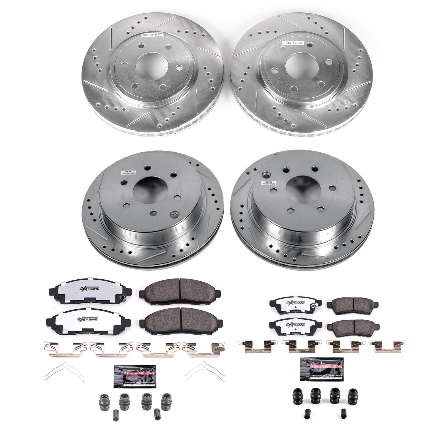 Power Stop - K4062-36 - Front and Rear - Disc Brake Pad and Rotor Kit image 1