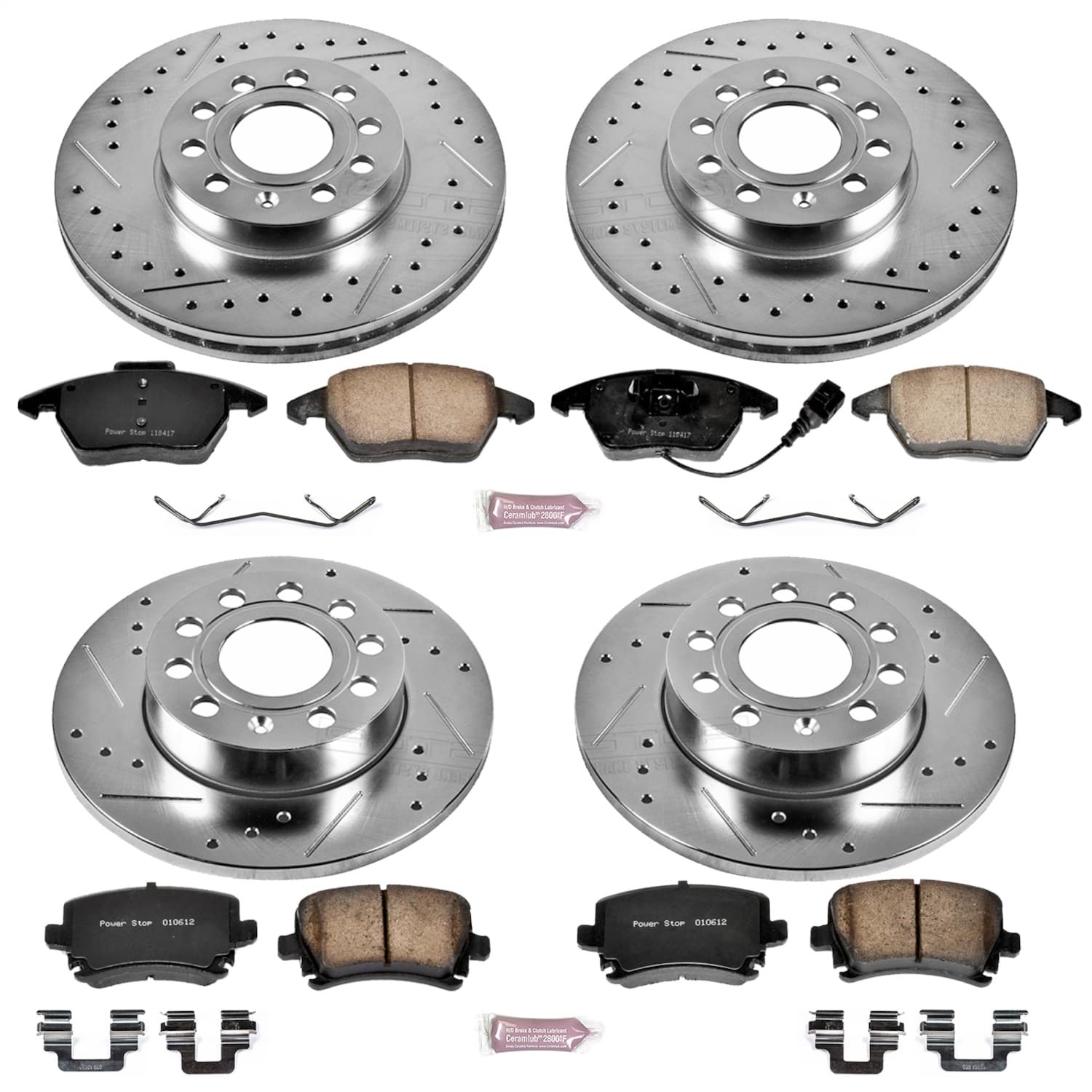 Power Stop - K4068 - Front and Rear - Disc Brake Pad and Rotor Kit image 1