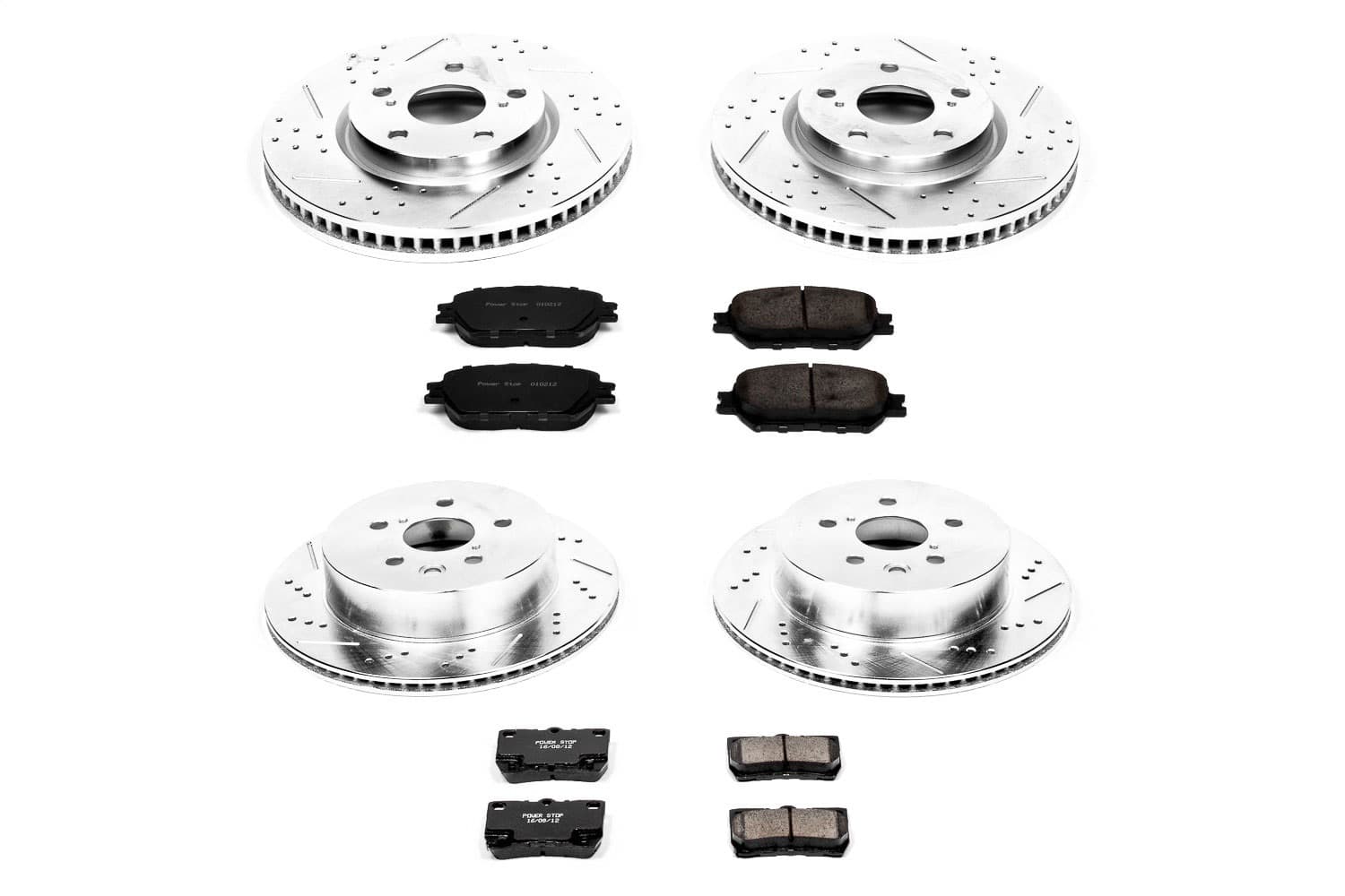 Power Stop - K4072 - Front and Rear - Disc Brake Pad and Rotor Kit image 1