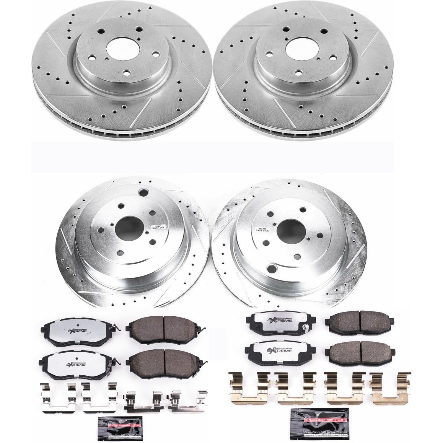 Power Stop - K4088-26 - Front and Rear - Disc Brake Pad and Rotor Kit image 1