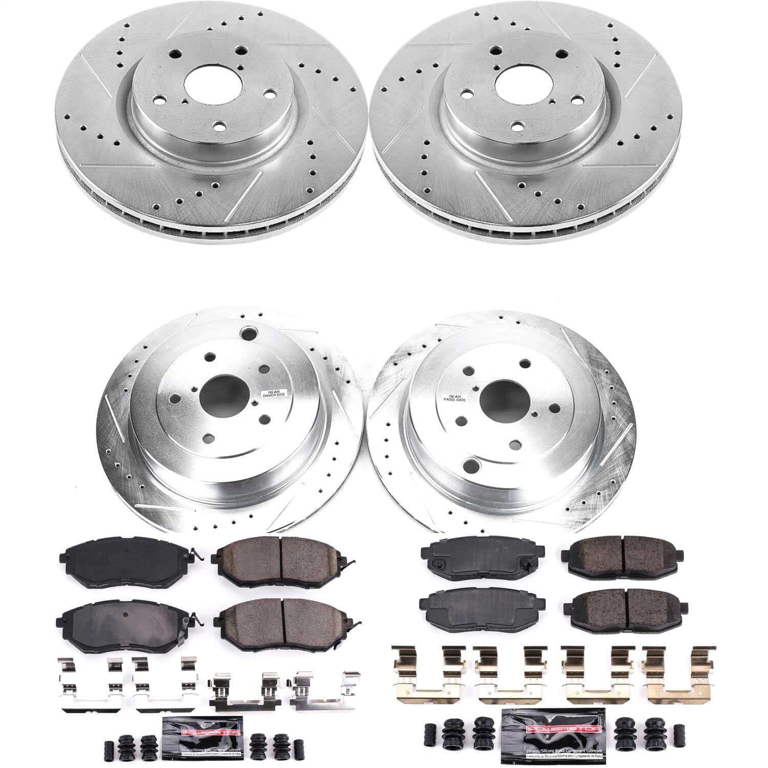 Power Stop - K4088 - Front and Rear - Disc Brake Pad and Rotor Kit image 1