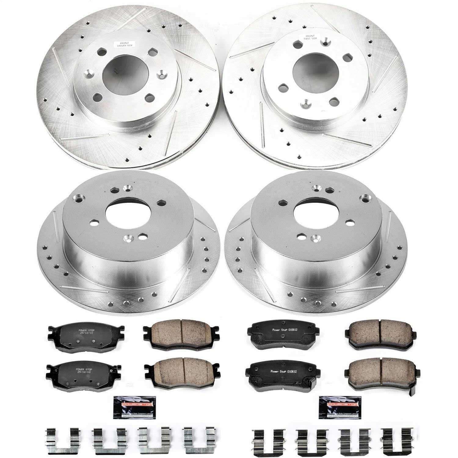 Power Stop - K4091 - Front and Rear - Disc Brake Pad and Rotor Kit image 1