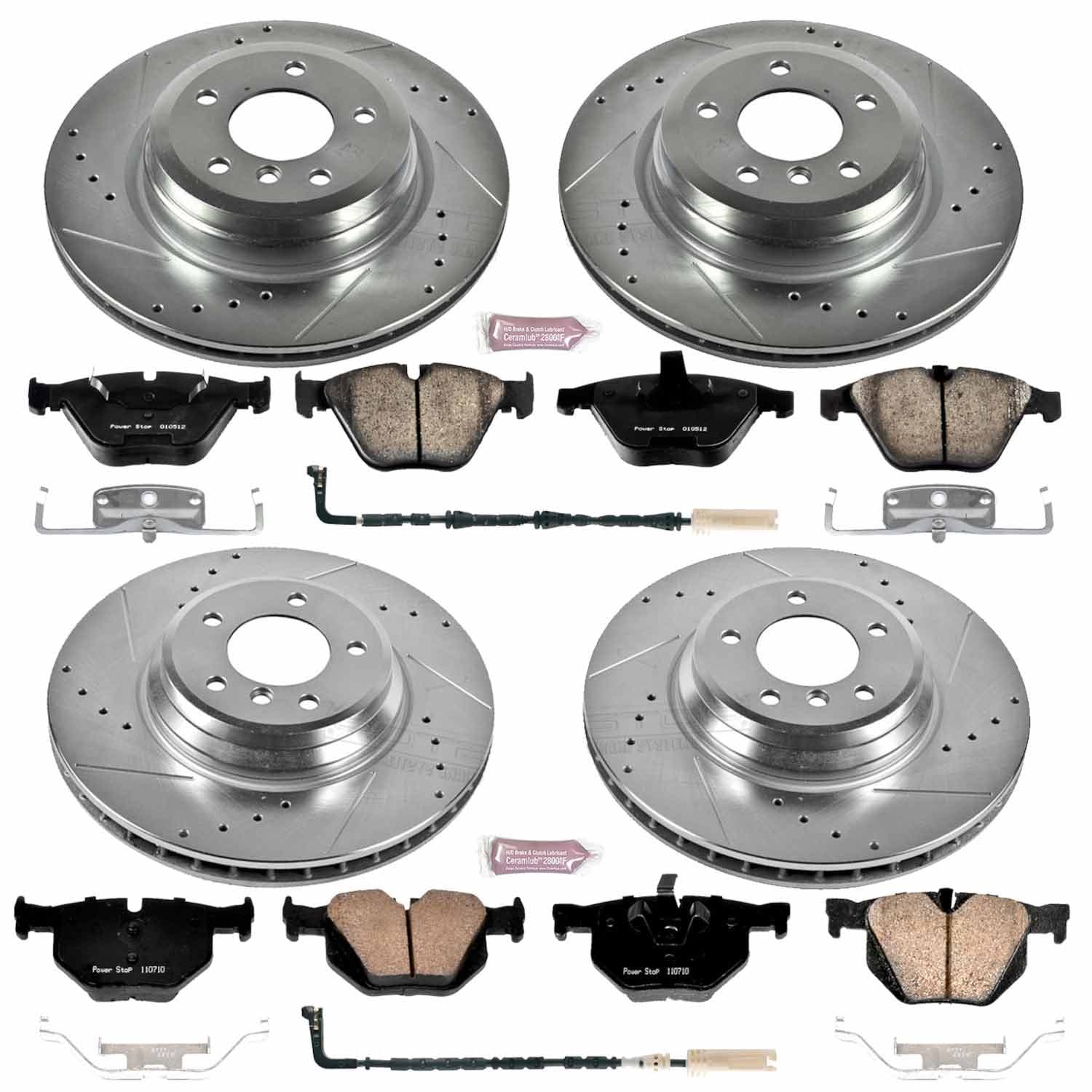 Power Stop - K4094 - Front and Rear - Disc Brake Pad and Rotor Kit image 1