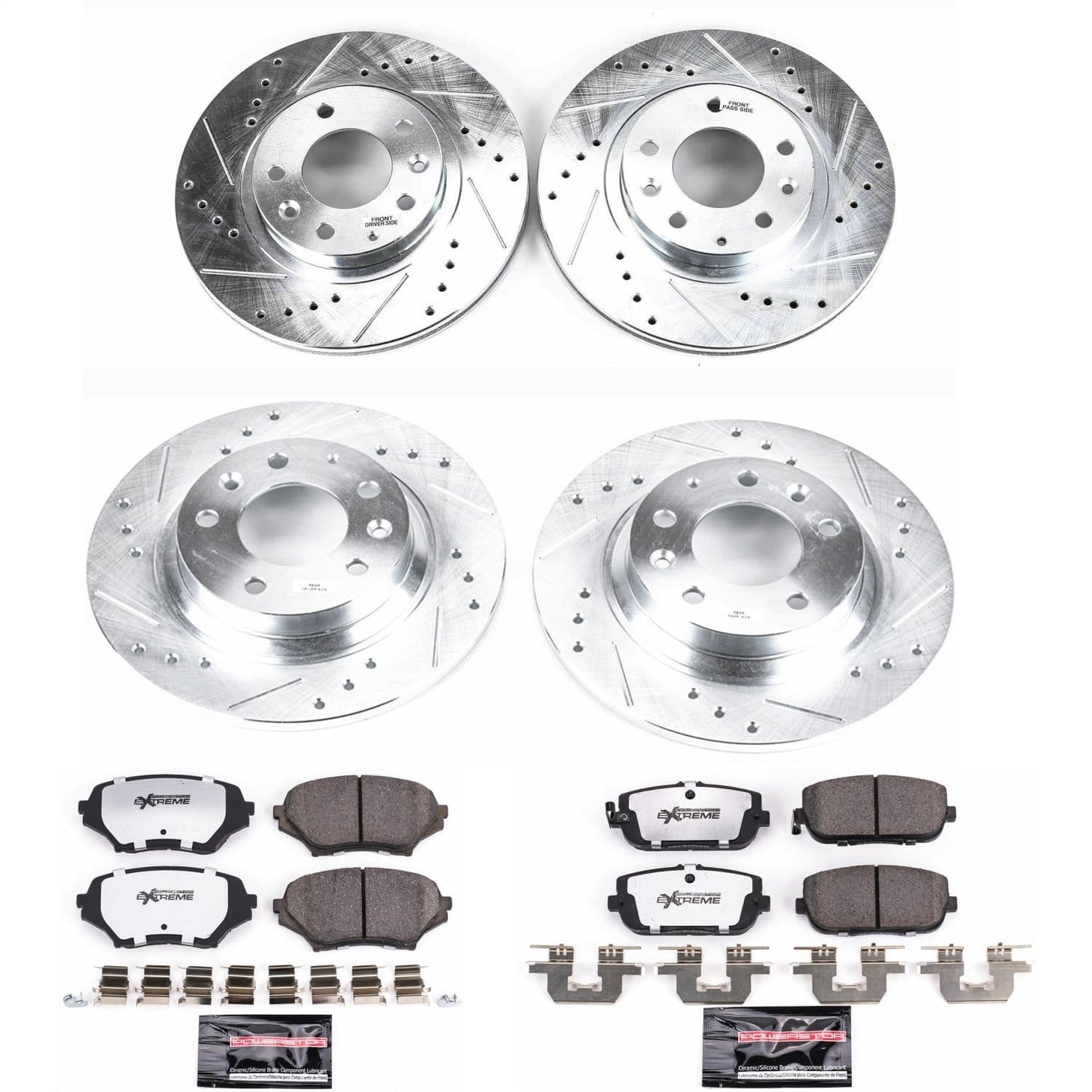 Power Stop - K4098-26 - Front and Rear - Disc Brake Pad and Rotor Kit image 1