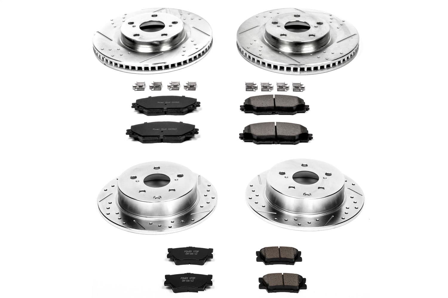 Power Stop - K4099 - Front and Rear - Disc Brake Pad and Rotor Kit image 1