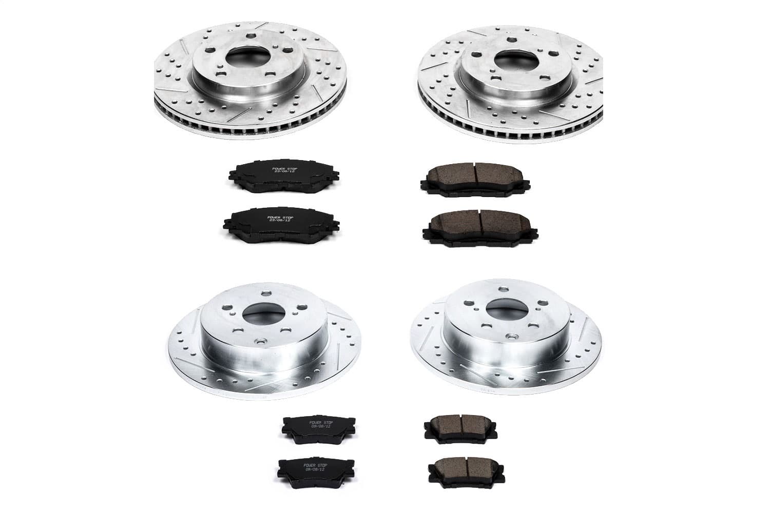 Power Stop - K4100 - Front and Rear - Disc Brake Pad and Rotor Kit image 1