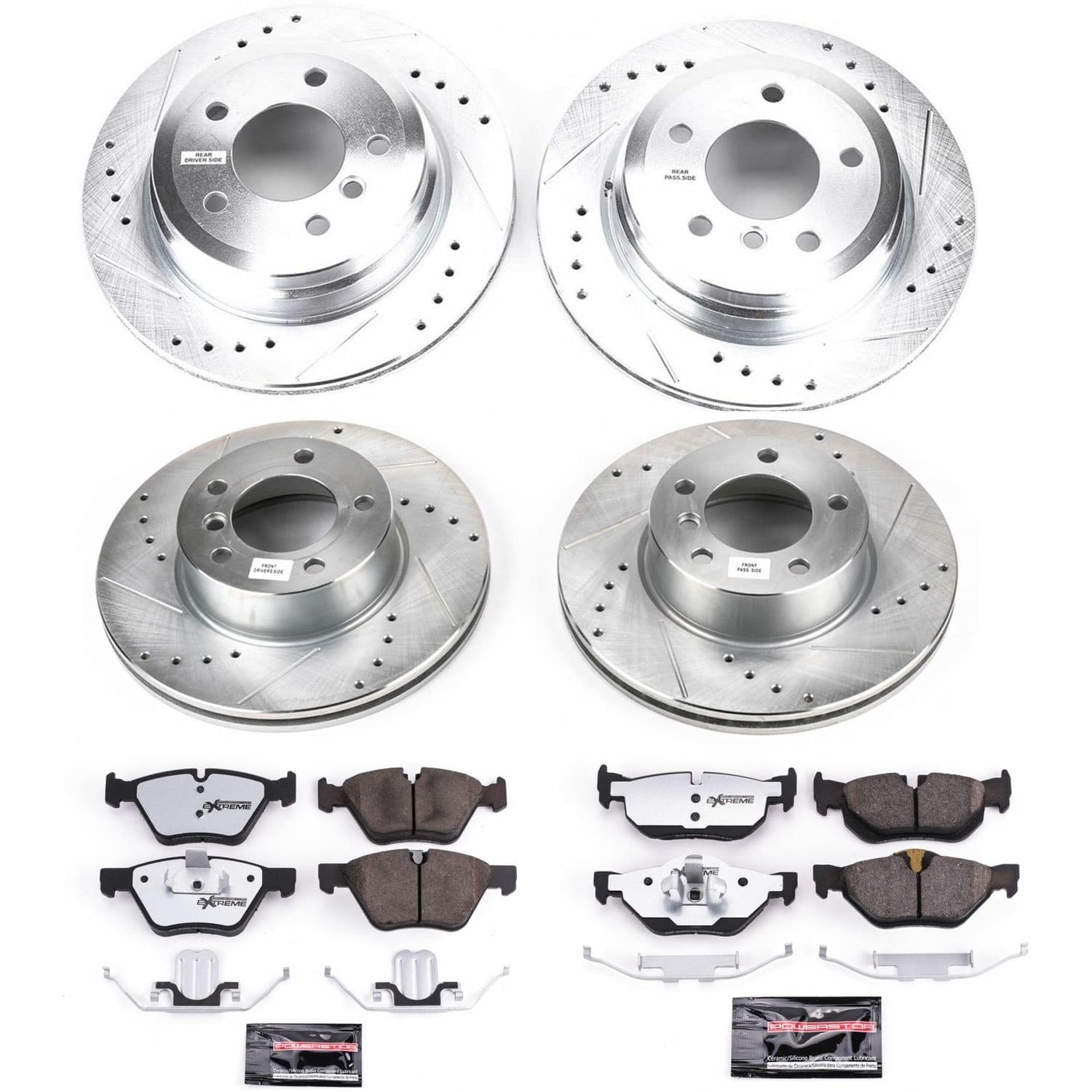 Power Stop - K4102-26 - Front and Rear - Disc Brake Pad and Rotor Kit image 1