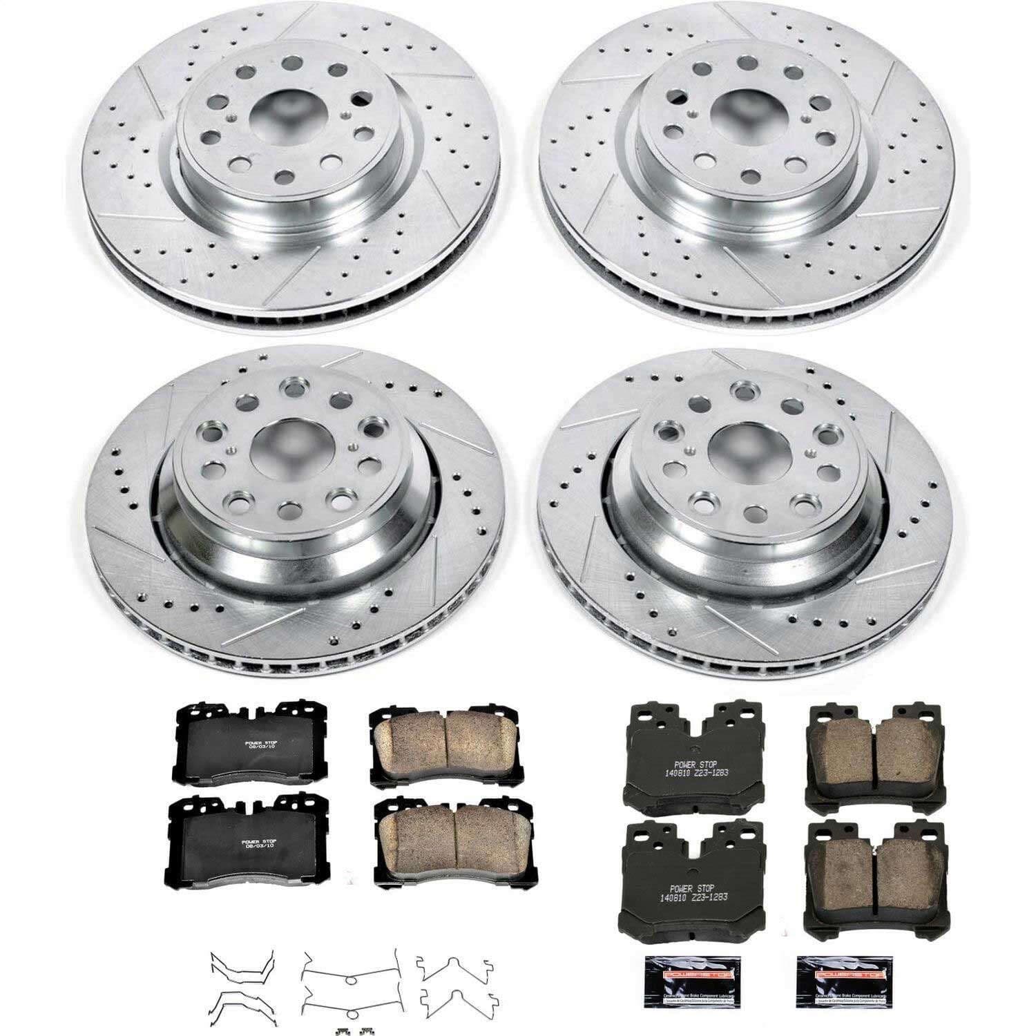 Power Stop - K4111 - Front and Rear - Disc Brake Pad and Rotor Kit image 1