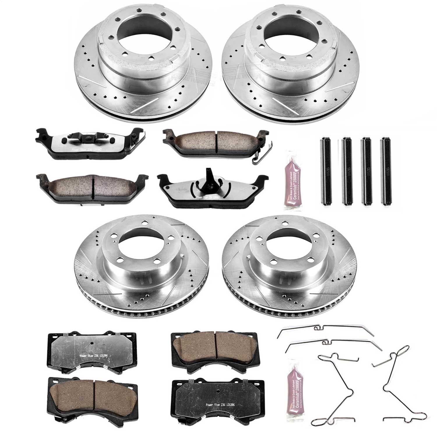 Power Stop - K4117-36 - Front and Rear - Disc Brake Pad and Rotor Kit image 1