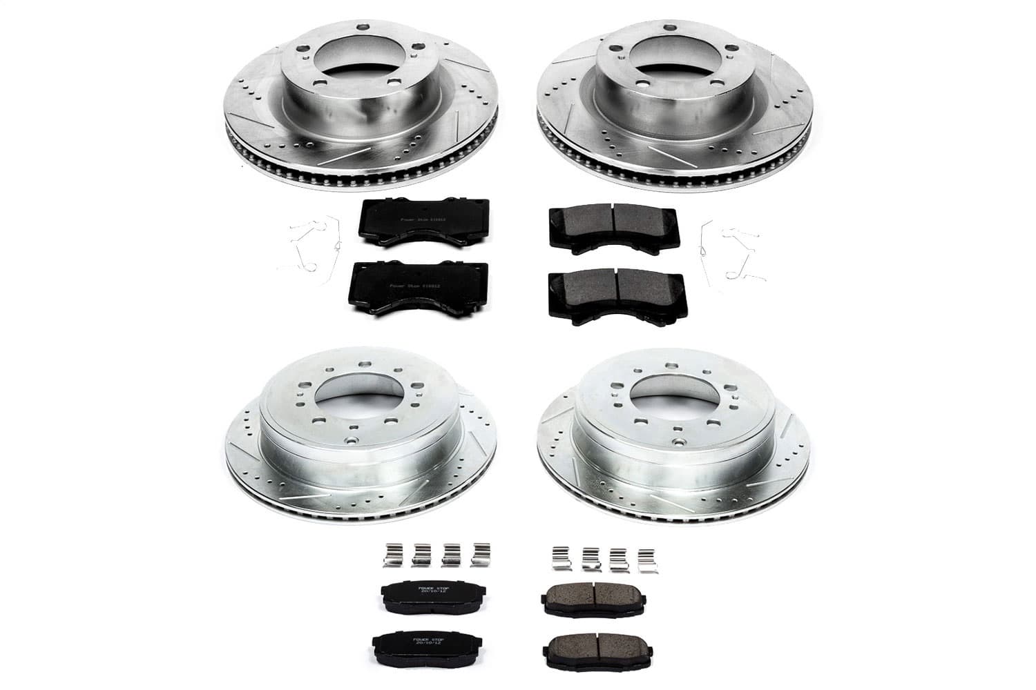 Power Stop - K4117 - Front and Rear - Disc Brake Pad and Rotor Kit image 1
