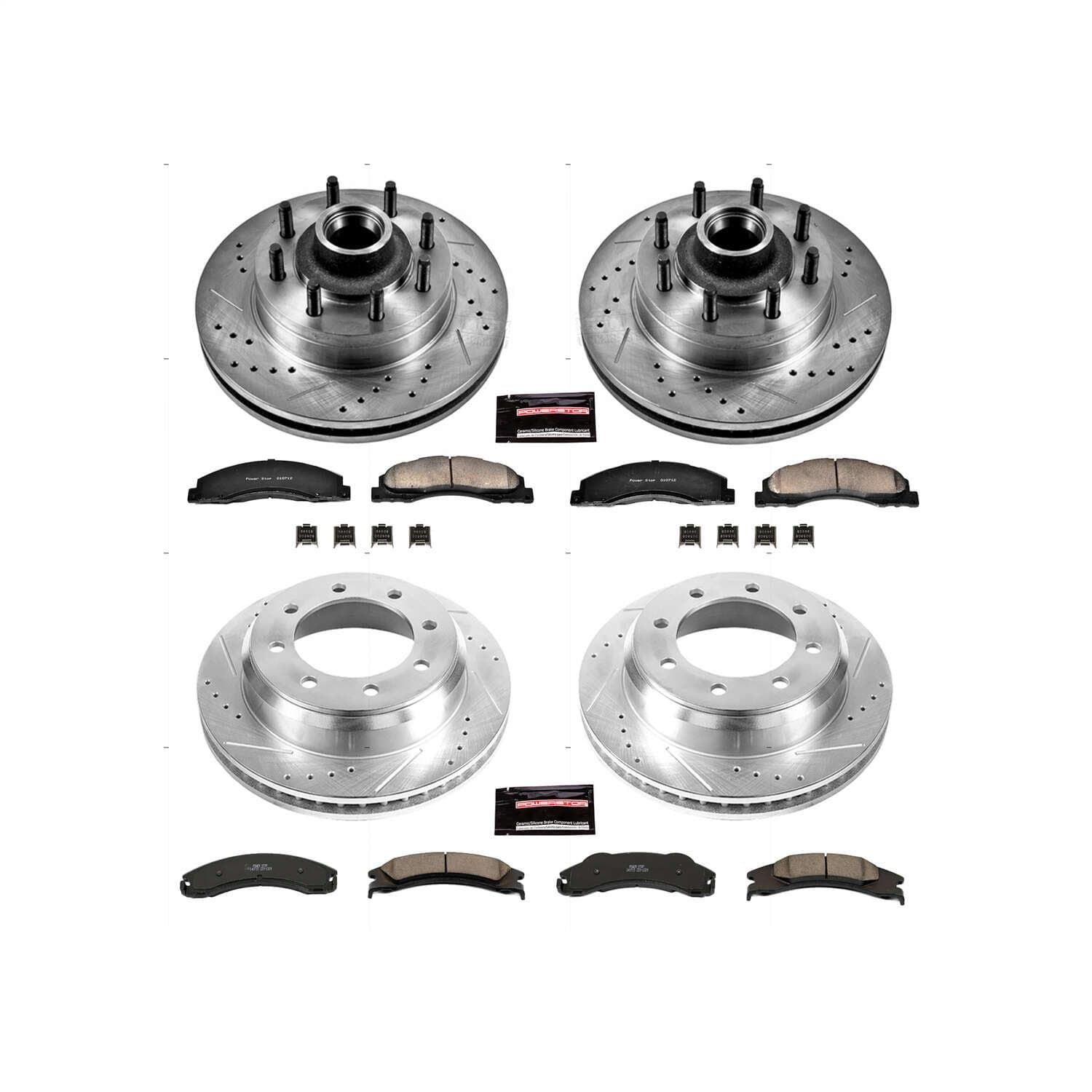 Power Stop - K4131 - Front and Rear - Disc Brake Pad and Rotor Kit image 1