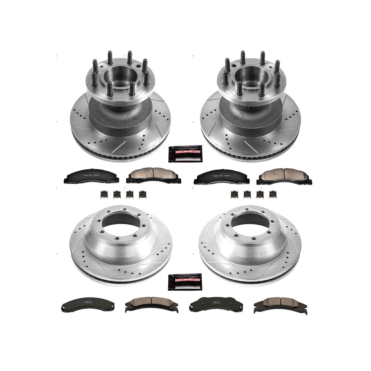 Power Stop - K4132 - Front and Rear - Disc Brake Pad and Rotor Kit image 1