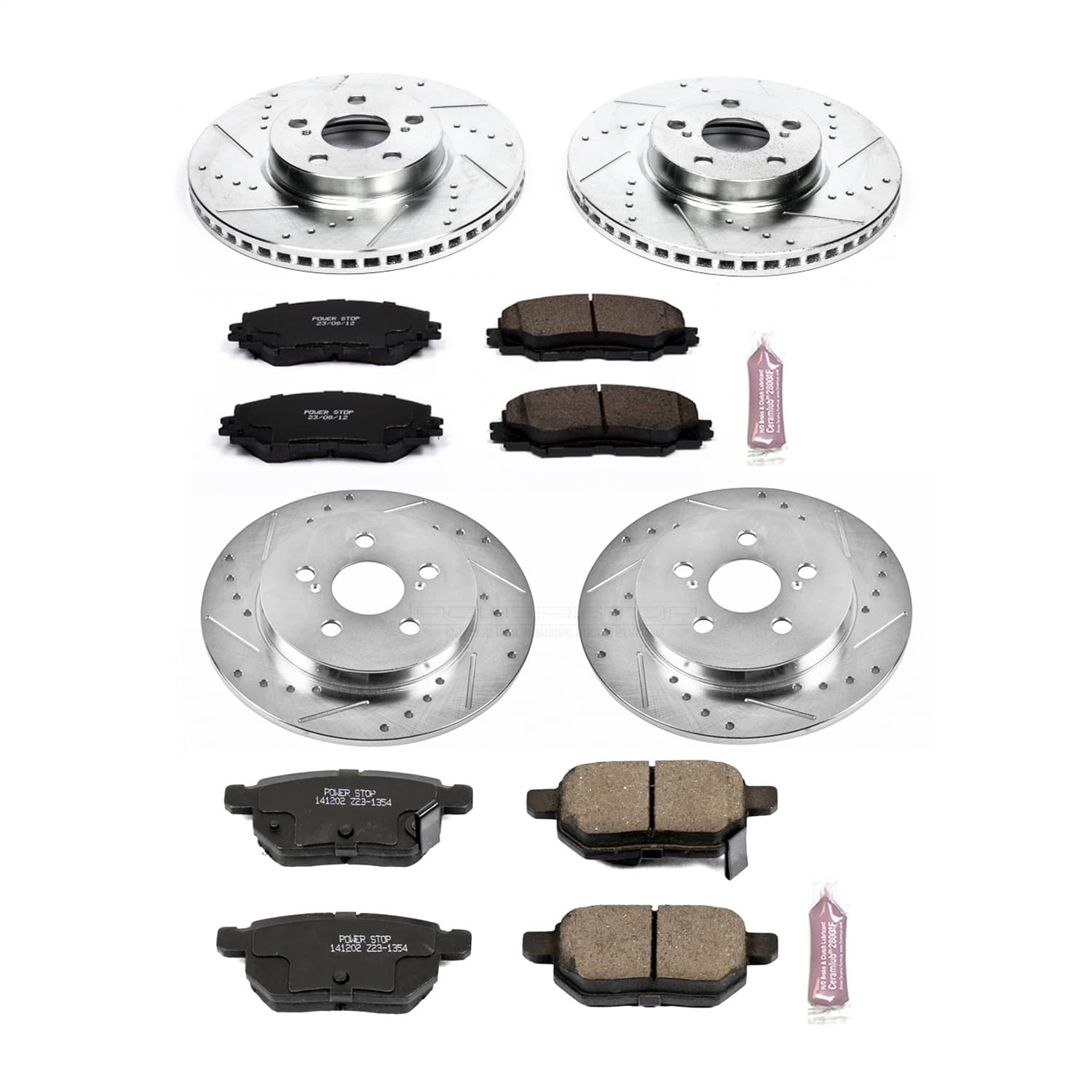 Power Stop - K4140 - Front and Rear - Disc Brake Pad and Rotor Kit image 1